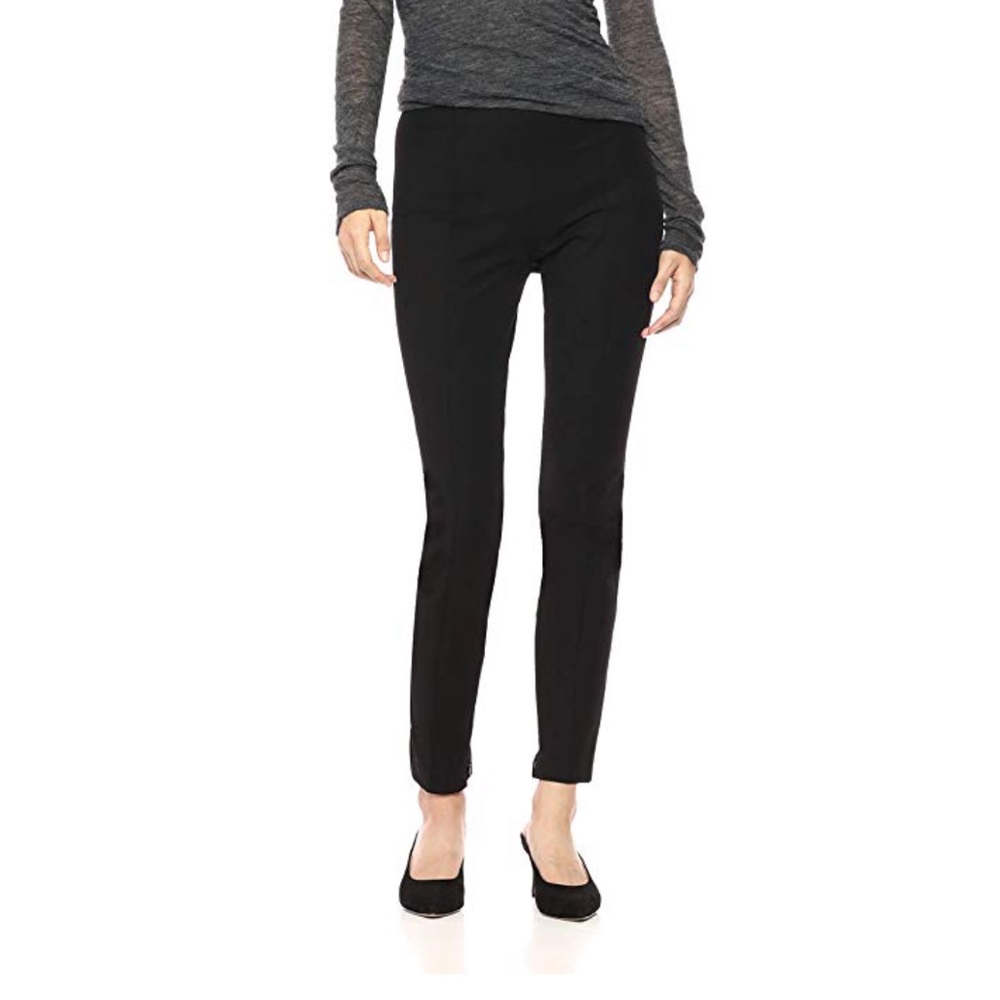 Theory black leggings with zippers on the sides